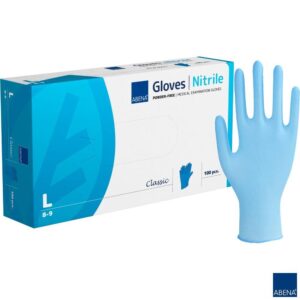 Rękawiczki Nitrylowe Abena op. 100szt Niebieskie - obrazek 2